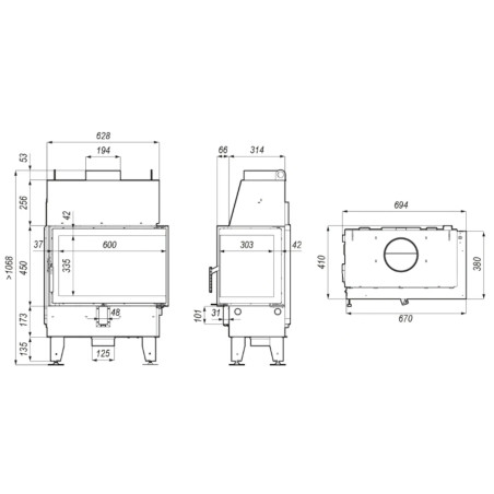 Kominek Defro Home Impuls SM BP 9 kW