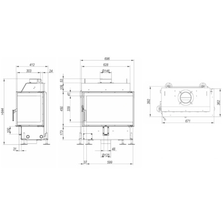 Kominek Defro Home Impuls SM BP Basic 7 kW