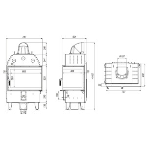 Kominek Defro Home Intra SM BL 10 kW