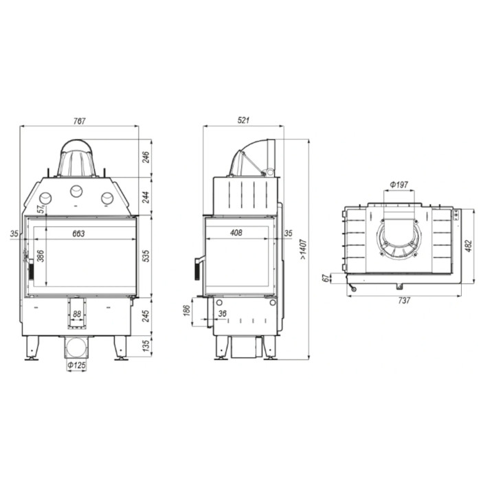 Kominek Defro Home Intra SM BL 10 kW