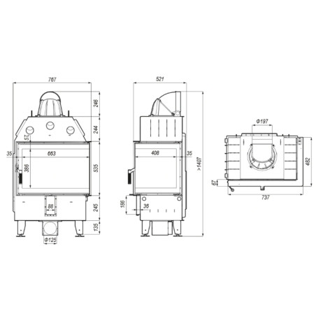 Kominek Defro Home Intra SM BL 10 kW