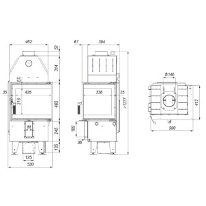 Kominek Defro Home Intra XSM BL MINI 8,3 kW