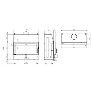 Kominek Defro Home Impuls LA 12 kW