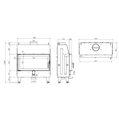 Kominek Defro Home Impuls LA 12 kW