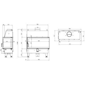 Kominek Defro Home Impuls LA BL 12 kW