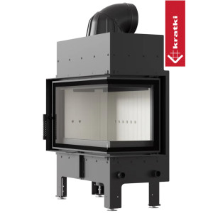 Kominek powietrzny stalowy KRATKI FLOKI M prawy 10 kW Ø 200