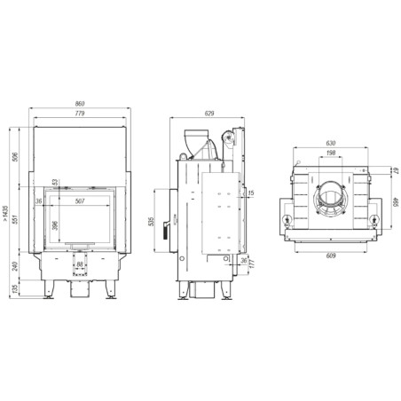 Kominek Defro Home Intra SM T G 10 kW