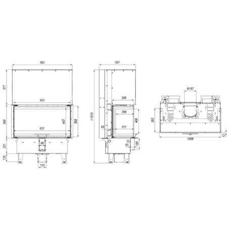 Kominek Defro Home Intra ME C G 13 kW