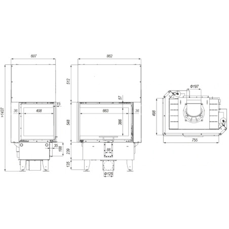 Kominek Defro Home Intra SM BL G 10 kW