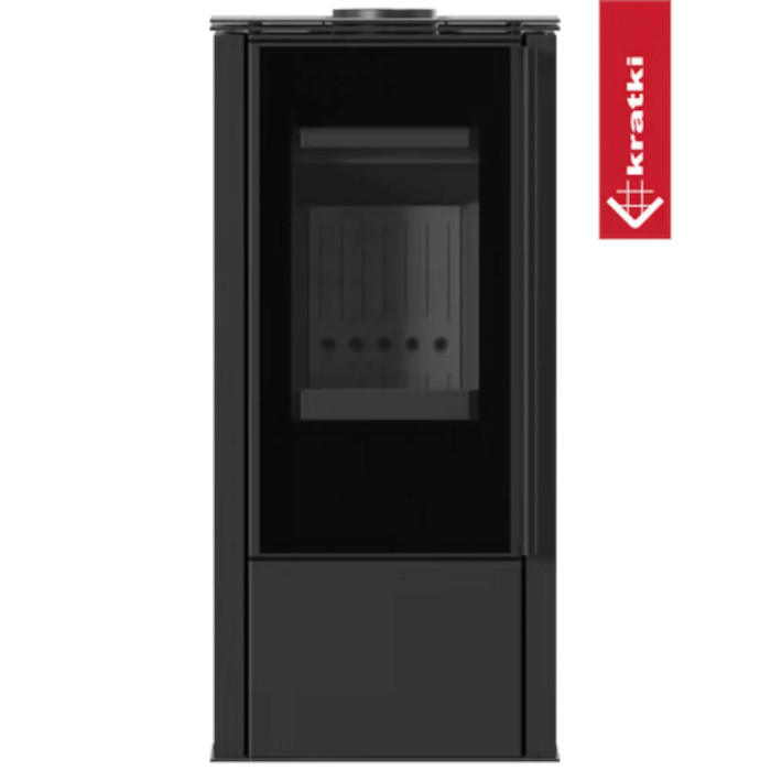 Piec stalowy KRATKI HATI Ø 150 5,5 kW czarne wyłożenie