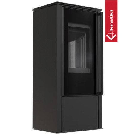 Piec stalowy KRATKI HATI Ø 150 5,5 kW czarne wyłożenie