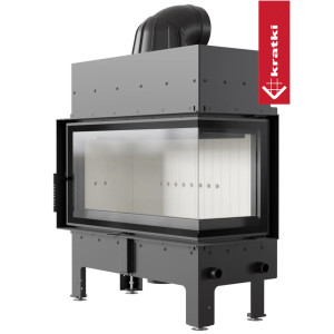 Kominek powietrzny stalowy KRATKI FLOKI L prawy 12 kW Ø 200