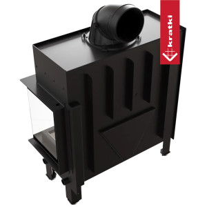 Kominek powietrzny stalowy KRATKI FLOKI L prawy 12 kW Ø 200