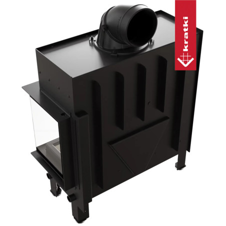 Kominek powietrzny stalowy KRATKI FLOKI L prawy 12 kW Ø 200