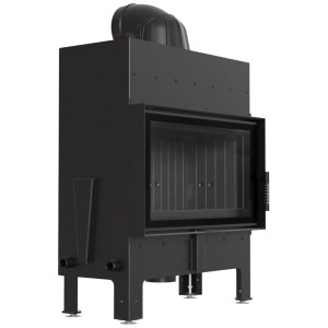 Kominek powietrzny stalowy KRATKI FLOKI M 10 kW Ø 200 czarne wyłożeniem