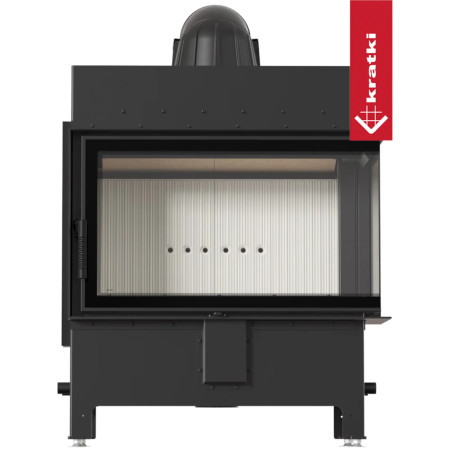 Kominek powietrzny stalowy KRATKI LUCY prawy 14 kW Ø 200