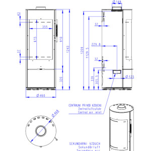 Piec kominkowy LUANCO N 03 - Metal
