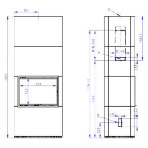 Piec kominkowy SOLID F - Kaflowy