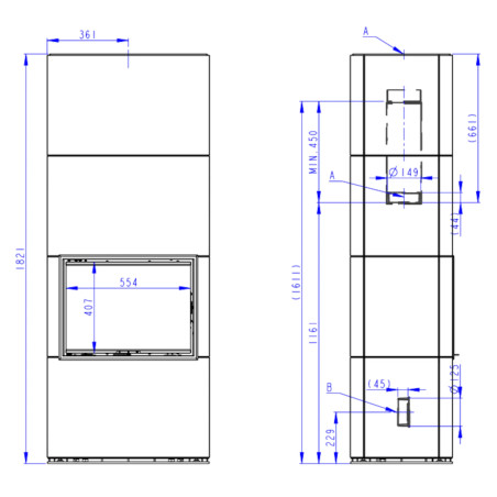 Piec kominkowy SOLID F - Kaflowy
