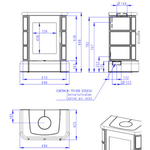 Piec kominkowy SIENA N 01 - Kaflowy