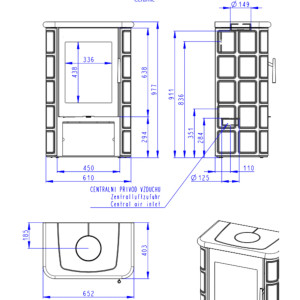 Piec kominkowy SIENA N 02 - Kaflowy