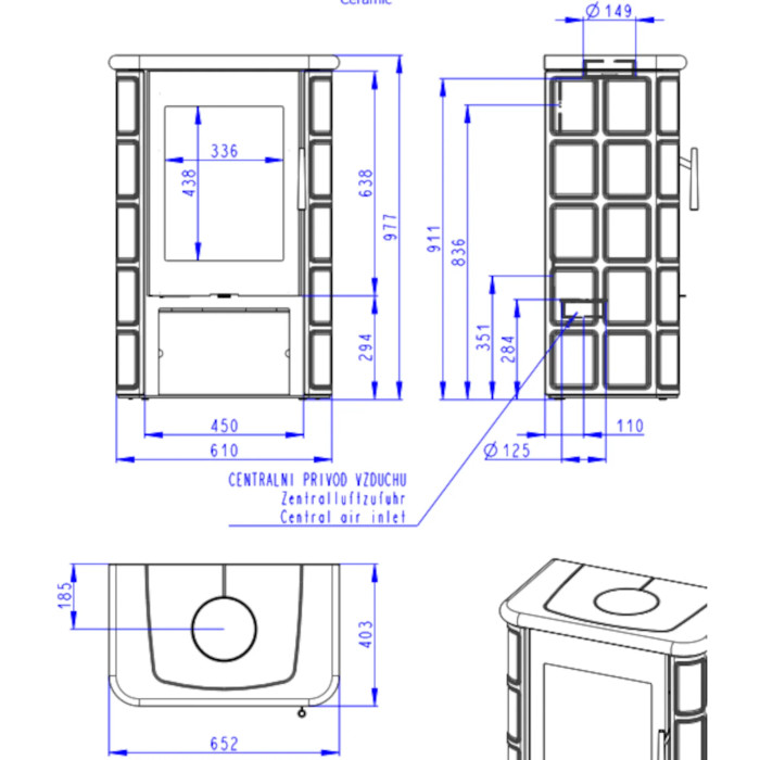 Piec kominkowy SIENA N 02 - Kaflowy