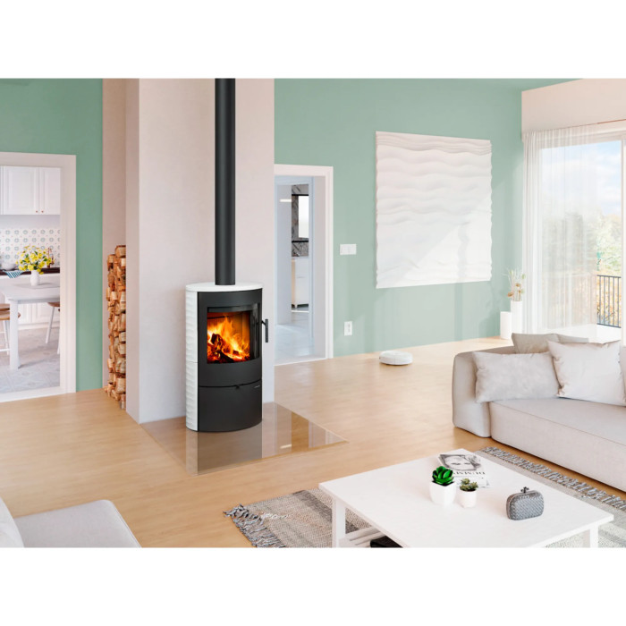 Piec kominkowy SONE - Ceramika ryflowana Piec kominkowy SONE - Ceramika ryflowana