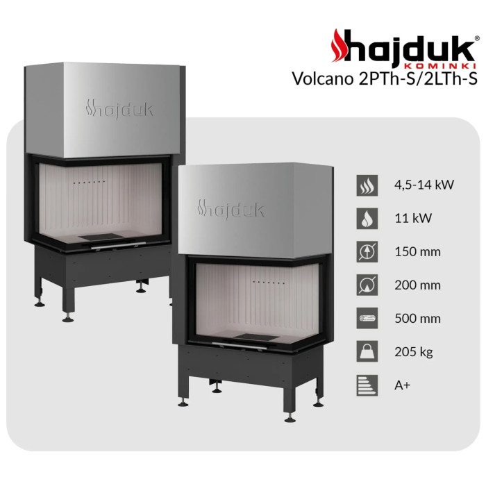 Kominek Hajduk Volcano 2PTh - S 11kW
