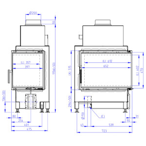 Kominek Romotop HEAT R 4G S 65.51.40.24