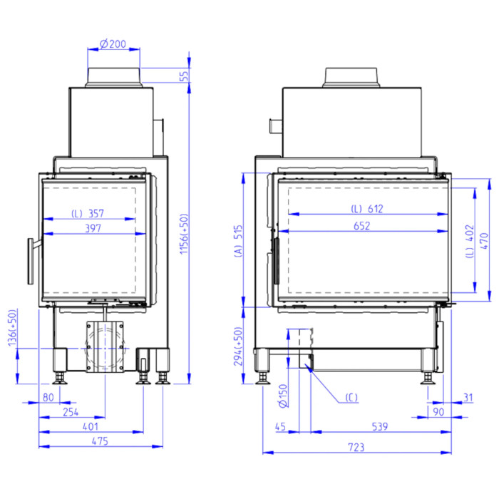 Kominek Romotop HEAT R 4G S 65.51.40.24