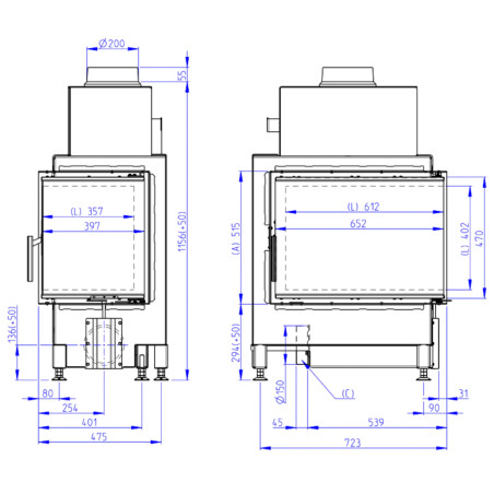 Kominek Romotop HEAT R 4G S 65.51.40.24