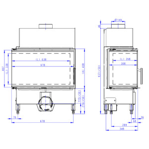 Kominek Romotop HEAT L 2G S 70.44.33.23