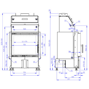 Kominek Romotop HEAT W 4G 59.50.04 Płaszcz wodny