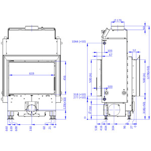 Kominek Romotop DYNAMIC WB 2g 66.50.01 Płaszcz wodny