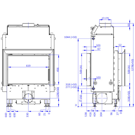 Kominek Romotop DYNAMIC WB 2g 66.50.01 Płaszcz wodny
