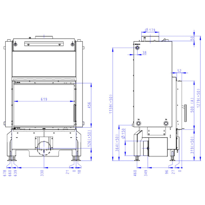Kominek Romotop DYNAMIC W 2g 66.50.01 Płaszcz wodny