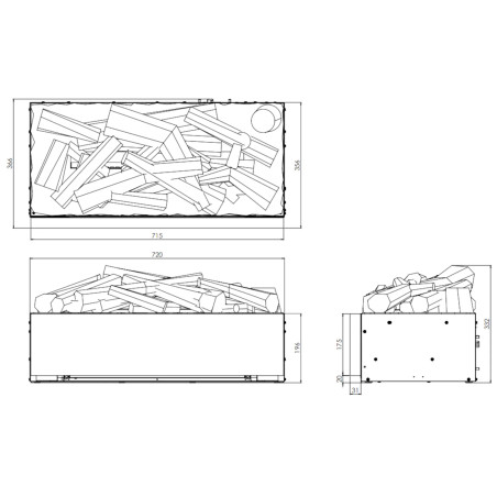Kominek elektryczny Dimplex Juneau XL Multi Optimyst