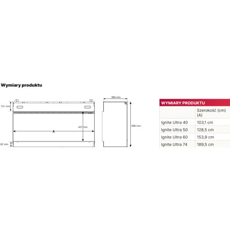 Kominek elektryczny Dimplex Ignite Ultra 74