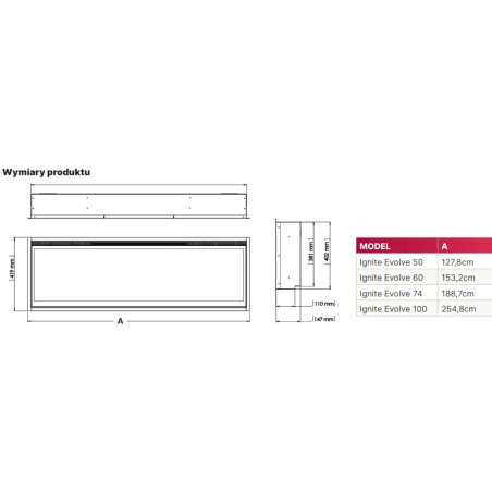 Kominek elektryczny Dimplex Ignite Evolve 60