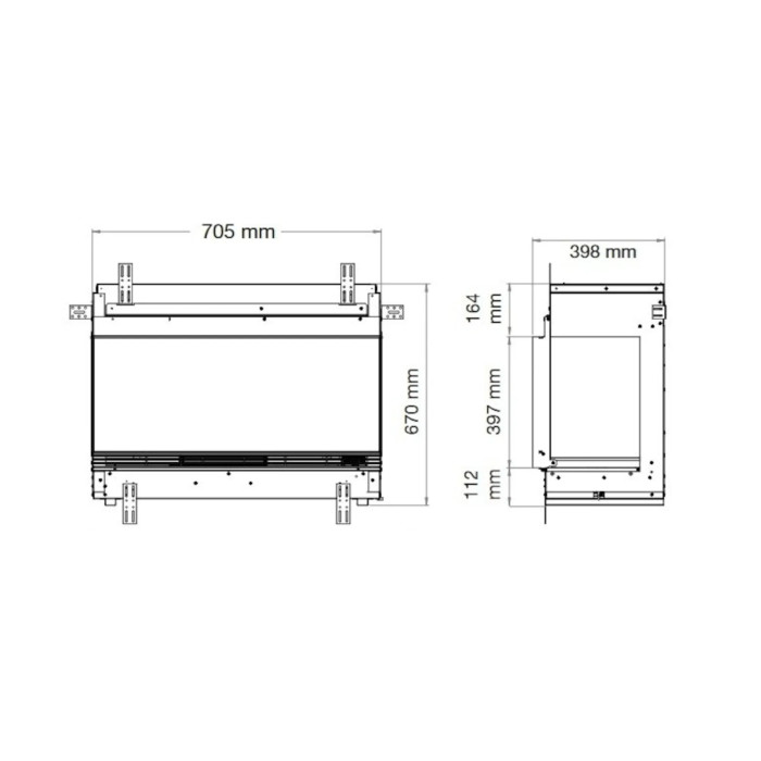 Kominek elektryczny Dimplex Vista 70 I