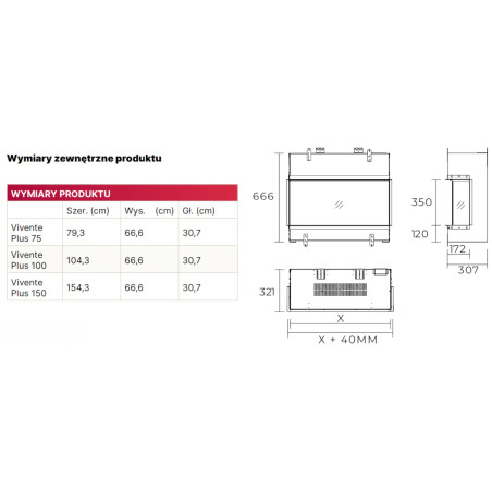 Kominek elektryczny Dimplex Vivente Plus 150