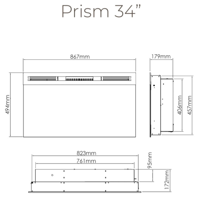 Kominek elektryczny Dimplex Prism 34″