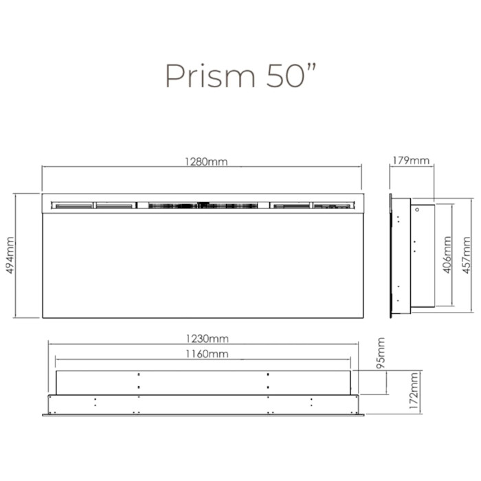 Kominek elektryczny Dimplex Prism 50″