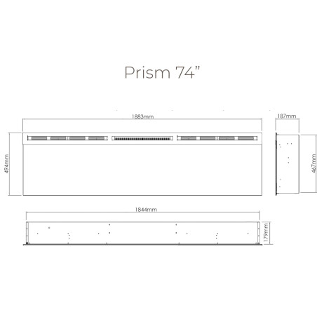 Kominek elektryczny Dimplex Prism 74″