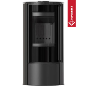 Piec wolnostojący KRATKI ERIK Ø 150 5,5 kW czarny termotec