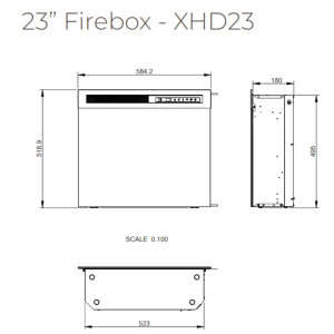 Kominek elektryczny Dimplex 23″ Firebox - XHD23