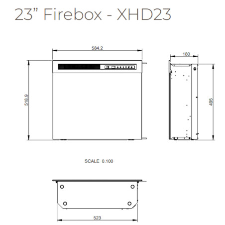Kominek elektryczny Dimplex 23″ Firebox - XHD23