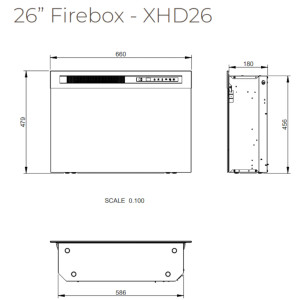 Kominek elektryczny Dimplex 26″ Firebox - XHD26