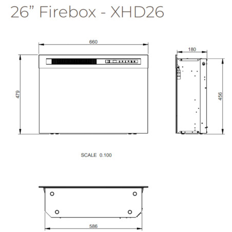 Kominek elektryczny Dimplex 26″ Firebox - XHD26