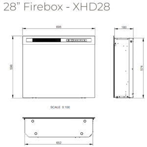 Kominek elektryczny Dimplex 28″ Firebox XHD - XHD28